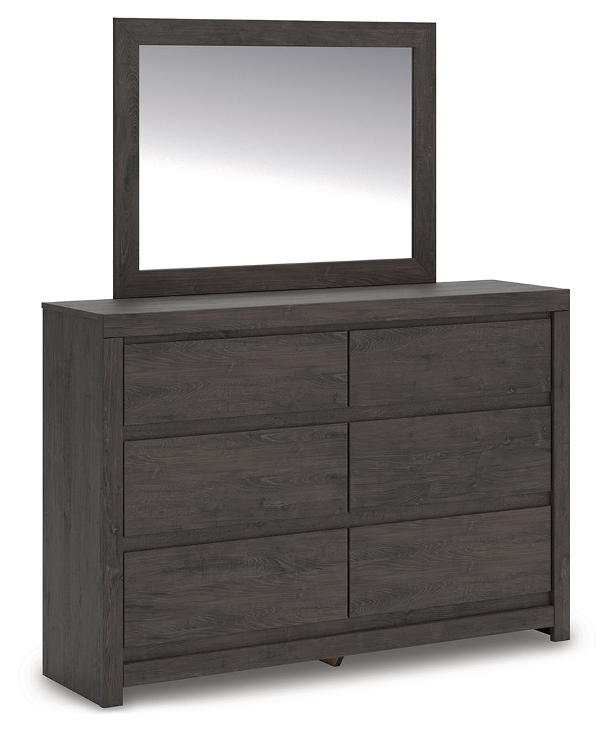 Cassel Furniture Outlet - Ashley Furniture - Fraluna Bedroom - Dresser and Mirror / Charcoal - PCB3370B1
