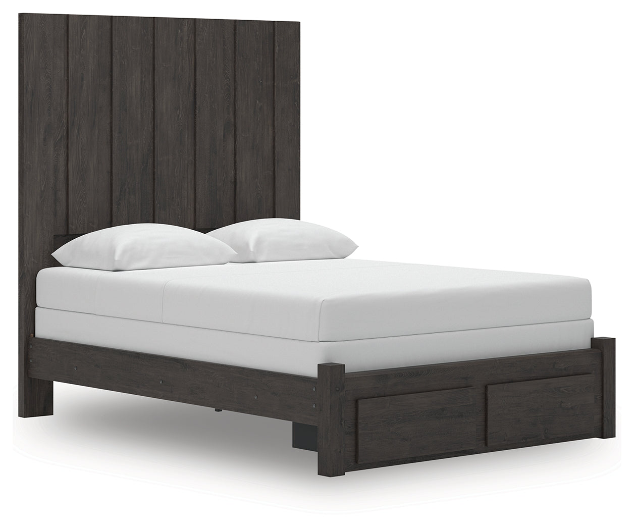 Cassel Furniture Outlet - Ashley Furniture - Fraluna Bedroom - Queen Panel Storage Bed / Charcoal - PCB3370B4
