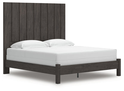 Cassel Furniture Outlet - Ashley Furniture - Fraluna Bedroom - King Panel Bed / Charcoal - PCB3370B8