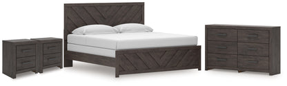 Cassel Furniture Outlet - Ashley Furniture - Prendonea King Panel Bed, Dresser and 2 Nightstands - King Panel Bed, Dresser and 2 Nightstands - B3789B13