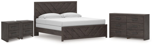 Cassel Furniture Outlet - Ashley Furniture - Prendonea King Panel Bed, Dresser and 2 Nightstands - King Panel Bed, Dresser and 2 Nightstands - B3789B13