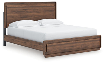Cassel Furniture Outlet - Ashley Furniture - Fortlorn Bedroom - California King Panel Bed / Walnut Brown - PCB386B5