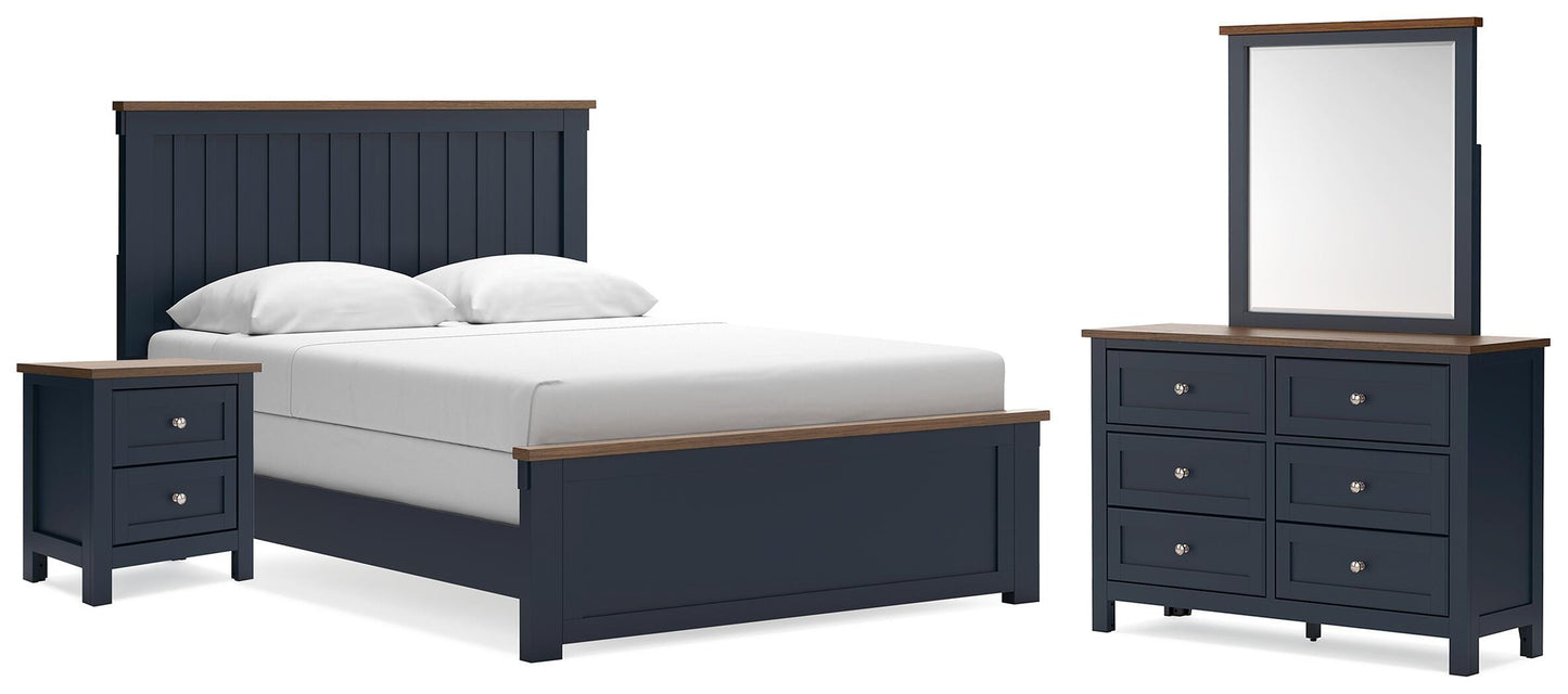 Cassel Furniture Outlet - Ashley Furniture - Landocken Queen Panel Bed, Dresser, Mirror and Nightstand - Queen Panel Bed, Dresser, Mirror and Nightstand - B414B18