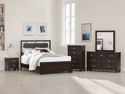 Cassel Furniture Outlet - Ashley Furniture - Covetown Bedroom - Queen Panel Bed / Dark Brown - B441B6