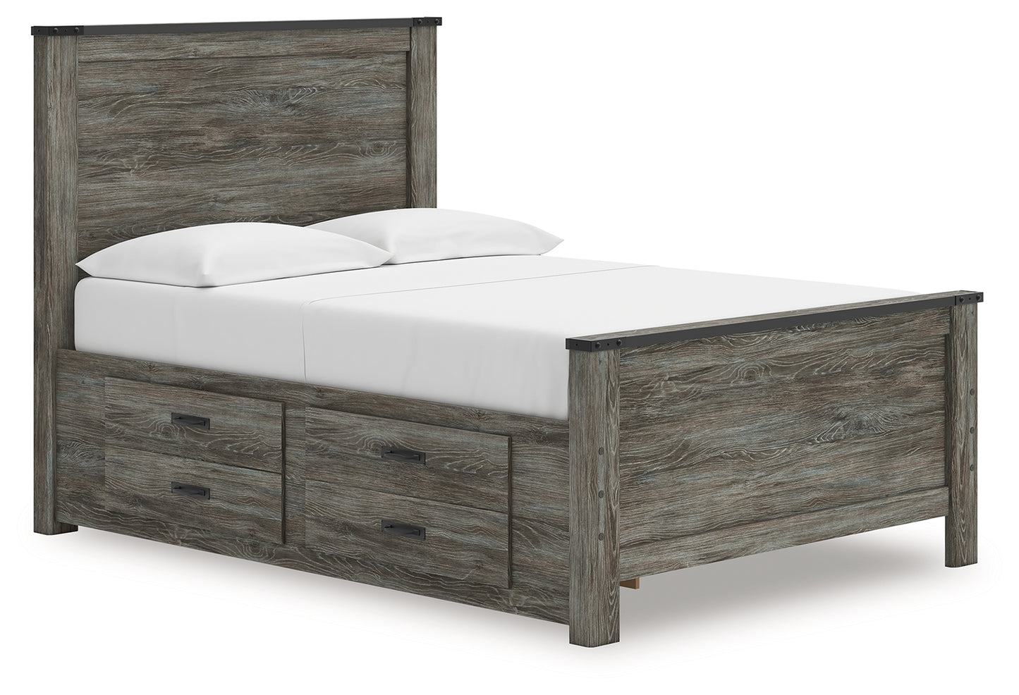 Cassel Furniture Outlet - Ashley Furniture - Frandern Bedroom - Full Panel Bed with Storage / Black/Gray - B4480B24