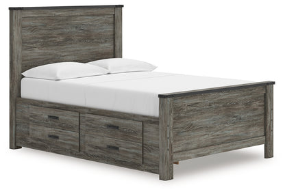 Cassel Furniture Outlet - Ashley Furniture - Frandern Bedroom - Full Panel Bed with Storage / Black/Gray - B4480B24