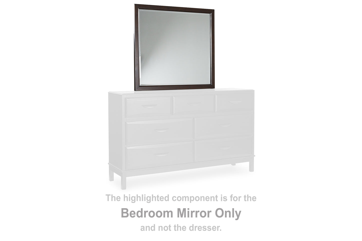 Cassel Furniture Outlet - Ashley Furniture - Vanmore Bedroom - Bedroom Mirror / Dark Brown - B479-36