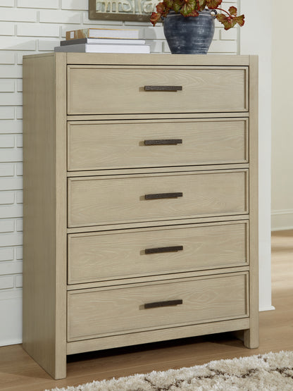 Cassel Furniture Outlet - Ashley Furniture - Calmoro Bedroom - Five Drawer Chest / Gray - B602-46
