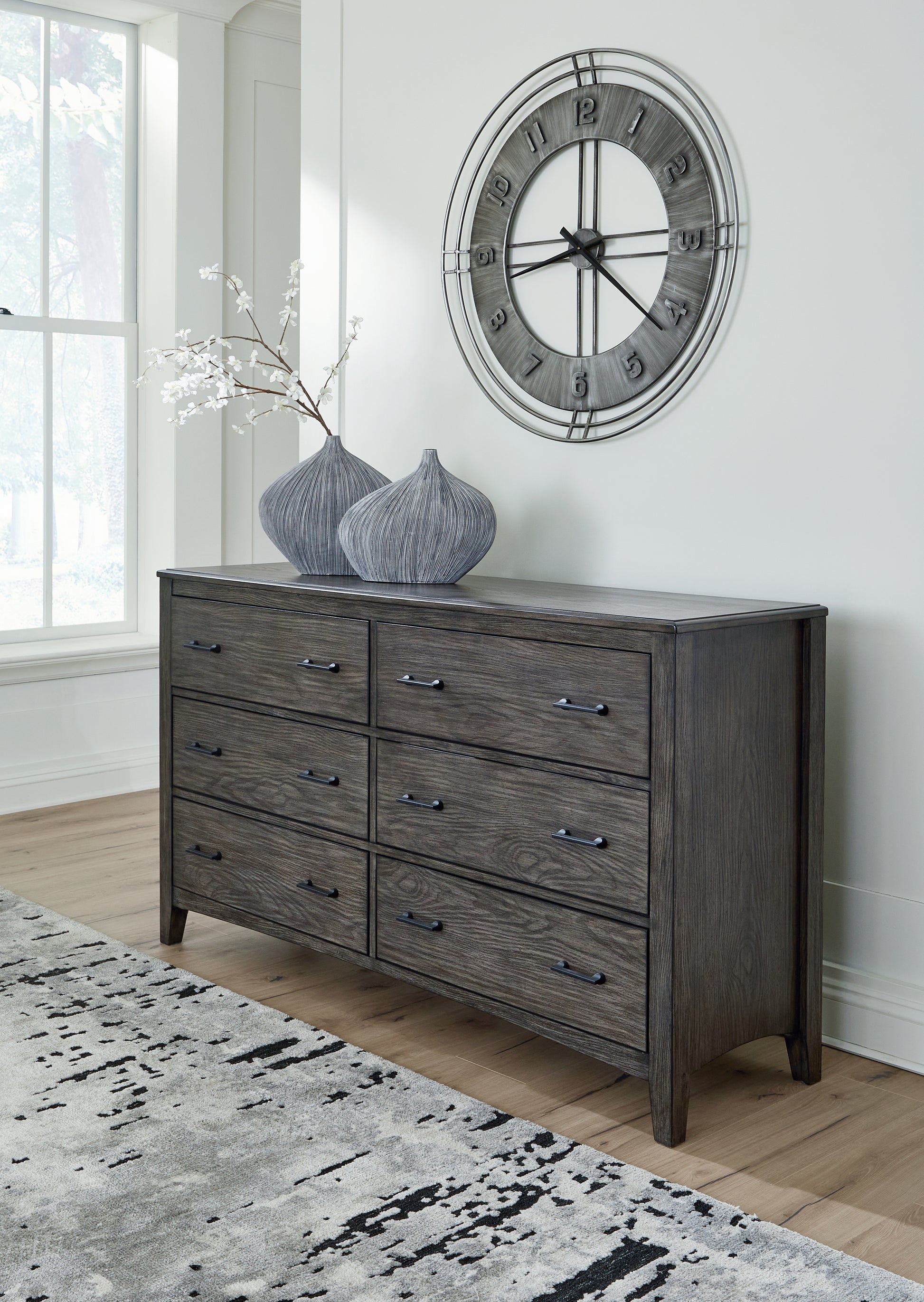 Cassel Furniture Outlet - Ashley Furniture - Montillan Bedroom - Dresser and Mirror / Grayish Brown - B651B1