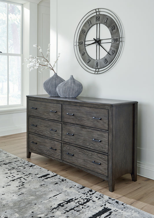 Cassel Furniture Outlet - Ashley Furniture - Montillan Bedroom - Dresser and Mirror / Grayish Brown - B651B1