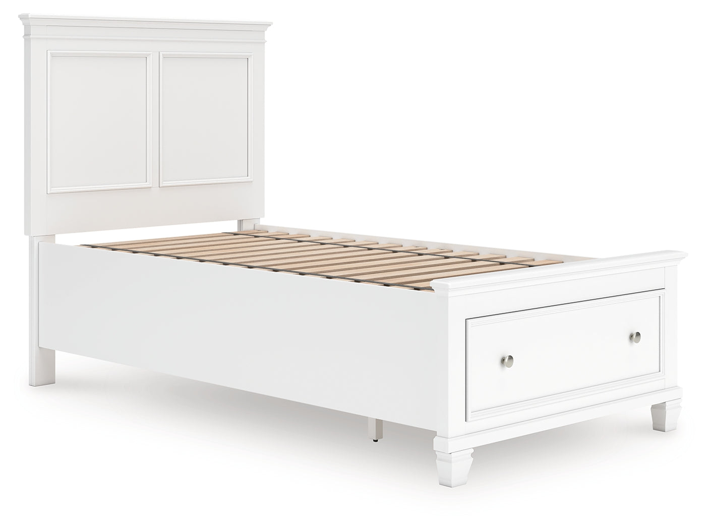 Cassel Furniture Outlet - Ashley Furniture - Fortman Bedroom - Twin Panel Storage Bed / White - B680B24