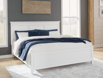Cassel Furniture Outlet - Ashley Furniture - Fortman Bedroom - California King Panel Bed / White - B680B5