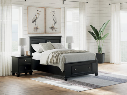 Cassel Furniture Outlet - Ashley Furniture - Lanolee Bedroom - Full Panel Storage Bed / Black - B687B22