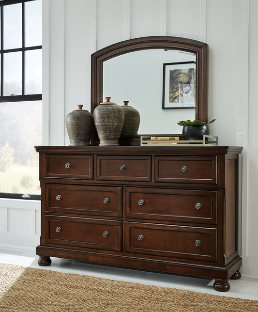 Cassel Furniture Outlet - Ashley Furniture - Porter Bedroom - Queen Sleigh Storage Bed / Rustic Brown - B697B43