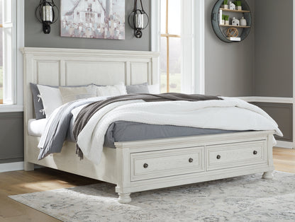 Cassel Furniture Outlet - Ashley Furniture - Robbinsdale Bedroom - Queen Panel Storage Bed / Antique White - B742B24
