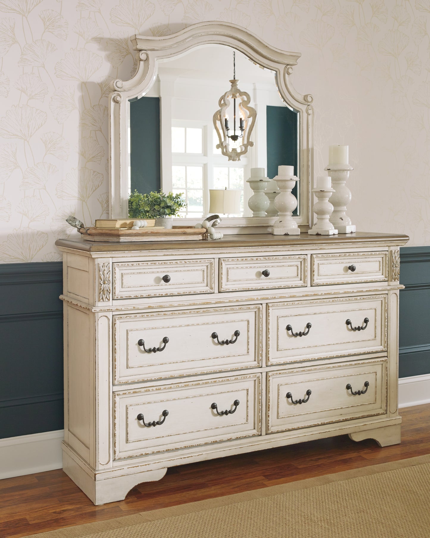 Cassel Furniture Outlet - Ashley Furniture - Realyn Bedroom - Dresser and Mirror / Two-tone - B743B1