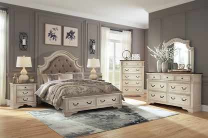 Cassel Furniture Outlet - Ashley Furniture - Realyn Bedroom - Queen Upholstered Storage Bed / Two-tone - B743B18