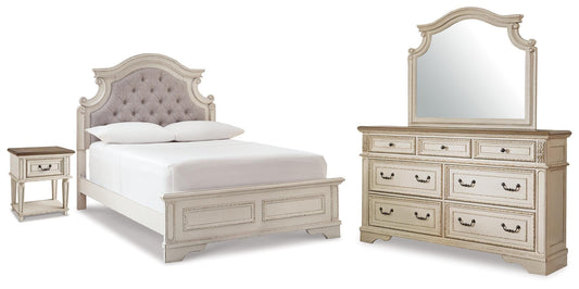 Cassel Furniture Outlet - Ashley Furniture - Realyn King Panel Bed, Dresser, Mirror and Nightstand - King Panel Bed, Dresser, Mirror and Nightstand - B743B78