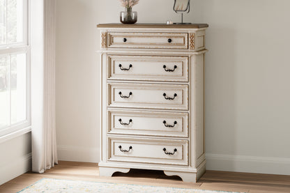 Cassel Furniture Outlet - Ashley Furniture - Realyn Bedroom - Five Drawer Chest / Two-tone - B743-46