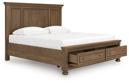 Cassel Furniture Outlet - Ashley Furniture - Feddinger Bedroom - King Panel Storage Bed / Medium Brown - PCB779B12