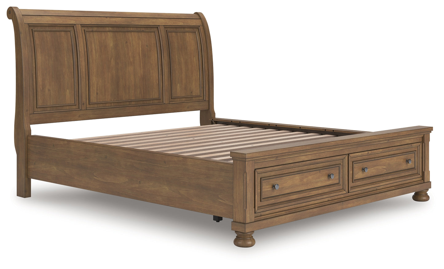 Cassel Furniture Outlet - Ashley Furniture - Feddinger Bedroom - California King Storage Sleigh Bed / Medium Brown - PCB779B9