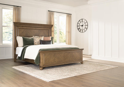 Cassel Furniture Outlet - Ashley Furniture - Karallin Bedroom - California King Panel Bed / Medium Brown - PCB782B5