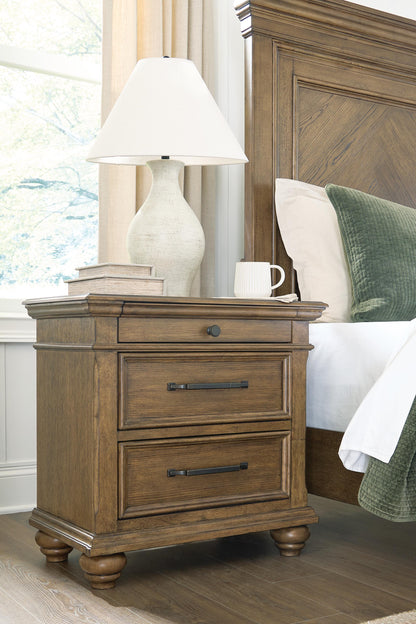 Cassel Furniture Outlet - Ashley Furniture - Karallin Bedroom - Three Drawer Night Stand / Medium Brown - PCB782-93