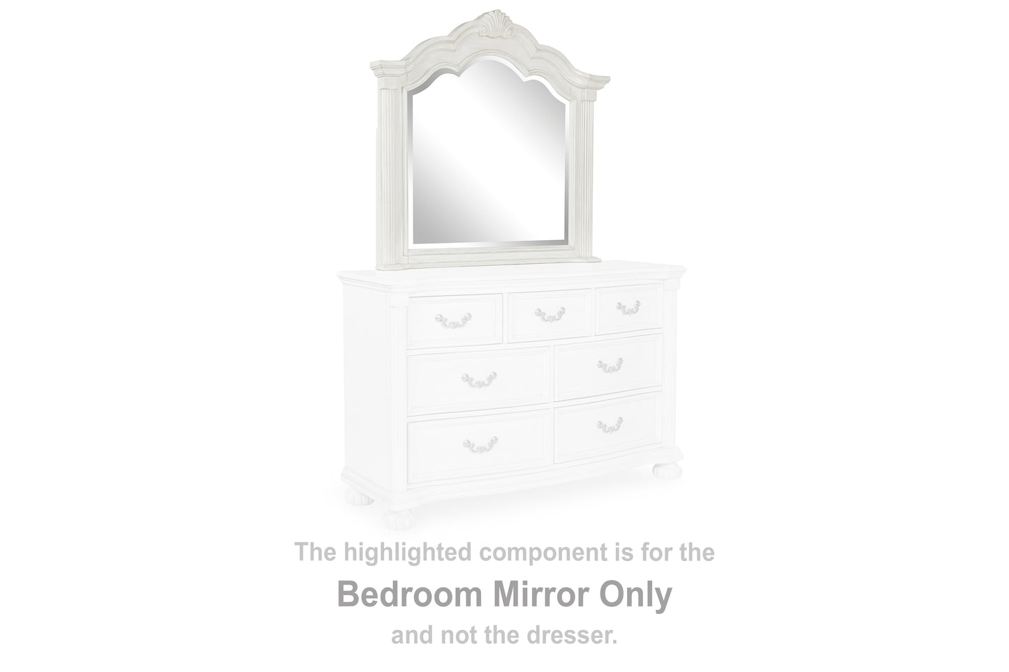 Cassel Furniture Outlet - Ashley Furniture - Montelaine Bedroom - Bedroom Mirror / Antique White - B795-36