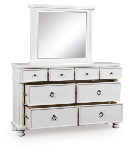 Cassel Furniture Outlet - Ashley Furniture - Rowlenstown Bedroom - Dresser and Mirror / Antique White - PCB823B1