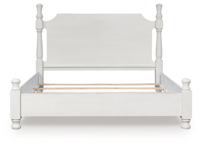 Cassel Furniture Outlet - Ashley Furniture - Rowlenstown Bedroom - Queen Poster Bed / Antique White - PCB823B2
