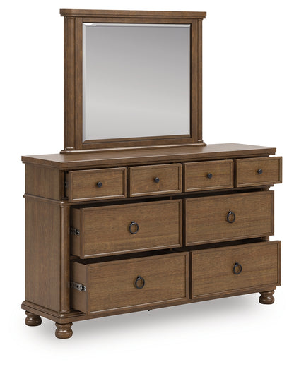 Cassel Furniture Outlet - Ashley Furniture - Rowlenstown Bedroom - Dresser and Mirror / Brown - PCB824B1