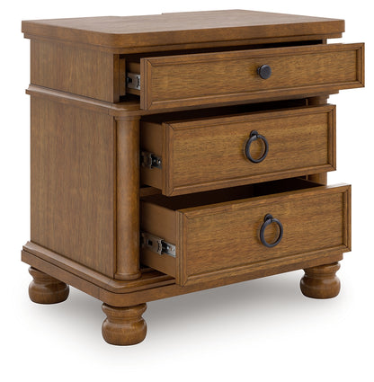 Cassel Furniture Outlet - Ashley Furniture - Rowlenstown Bedroom - Three Drawer Night Stand / Brown - PCB824-93