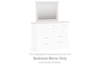 Cassel Furniture Outlet - Ashley Furniture - Ashbryn Bedroom - Bedroom Mirror / White/Natural - B844-36