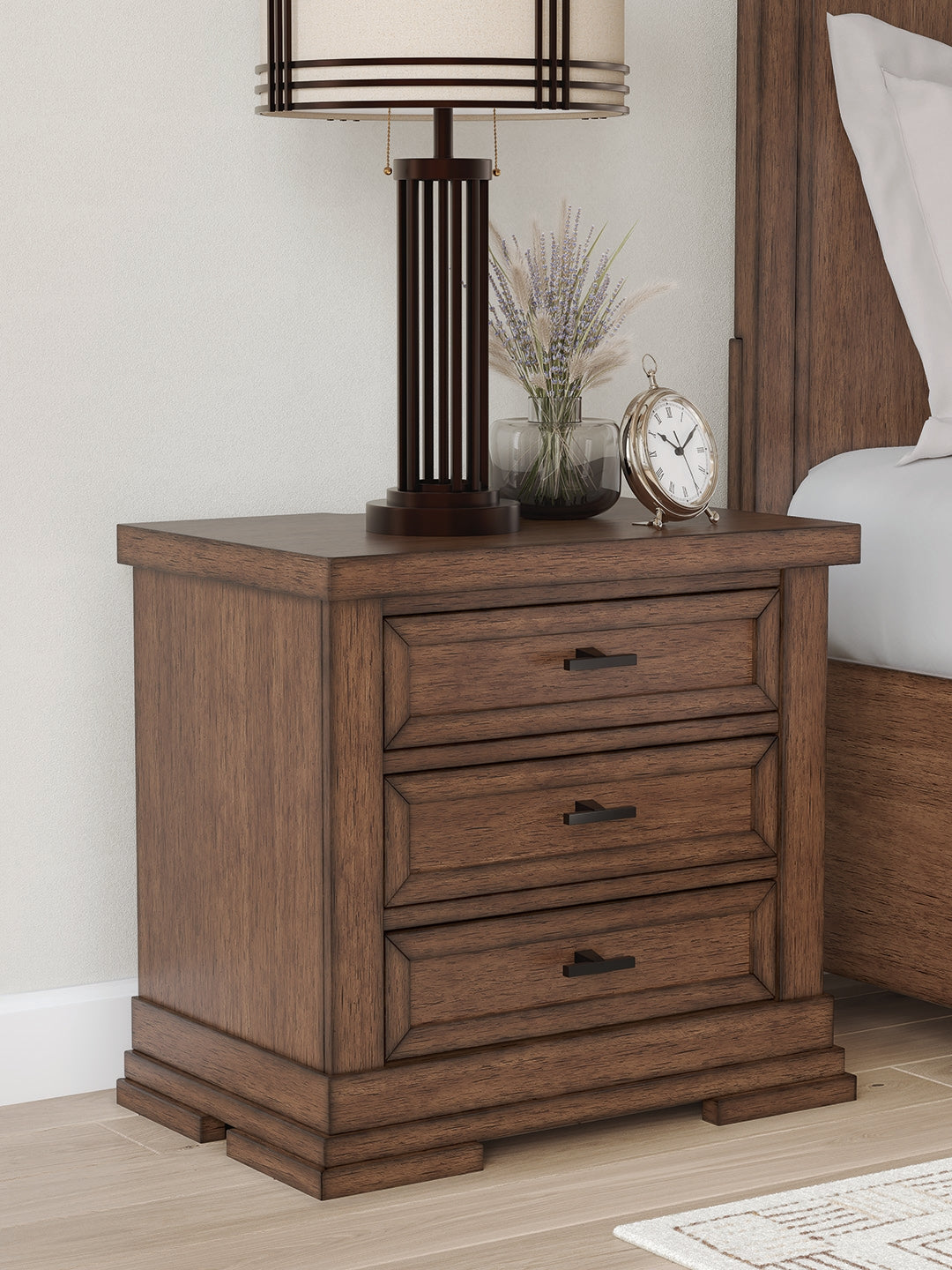 Cassel Furniture Outlet - Ashley Furniture - Taffenbrook Bedroom - Dresser and Mirror / Medium Brown - B849B1