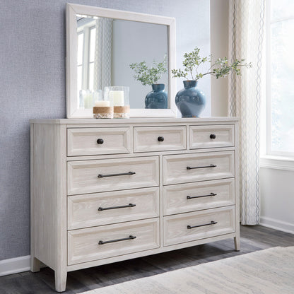 Cassel Furniture Outlet - Ashley Furniture - Darbonton Bedroom - Dresser and Mirror / Dove White - PCB853B1