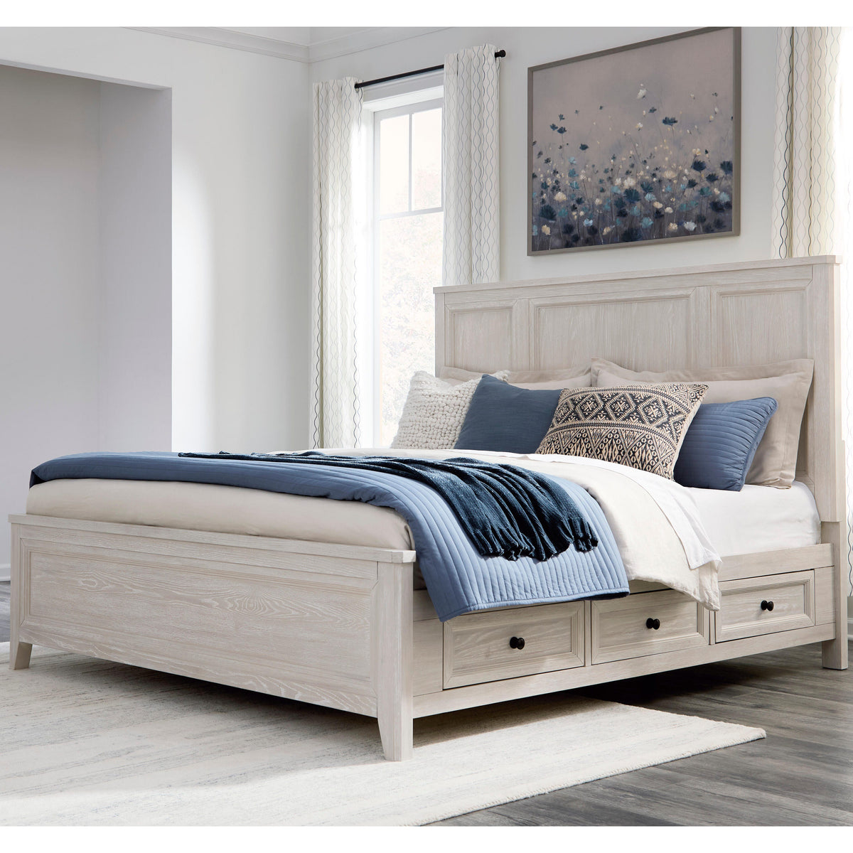 Cassel Furniture Outlet - Ashley Furniture - Darbonton Bedroom - California King Panel Storage Bed - PCB853B5