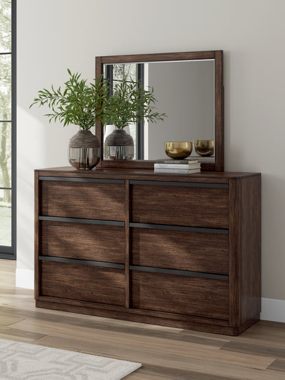 Cassel Furniture Outlet - Ashley Furniture - Dilenno Bedroom - Dresser and Mirror / Dark Brown - PCB857B1