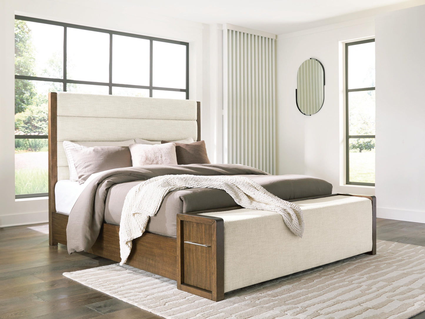 Cassel Furniture Outlet - Ashley Furniture - Marxmore Bedroom - Queen Upholstered Storage Bed / Brown - B863B2