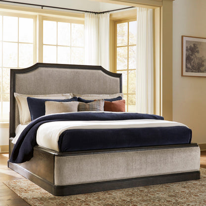 Cassel Furniture Outlet - Ashley Furniture - Wickenger Bedroom - King Upholstered Panel Bed / Dark Brown - PCB889B8