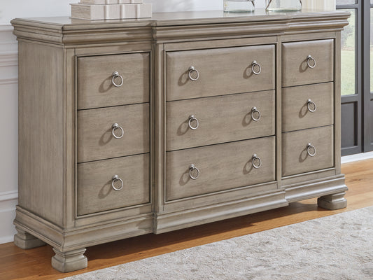 Cassel Furniture Outlet - Ashley Furniture - Lexorne Bedroom - Dresser and Mirror / Gray - B924B1