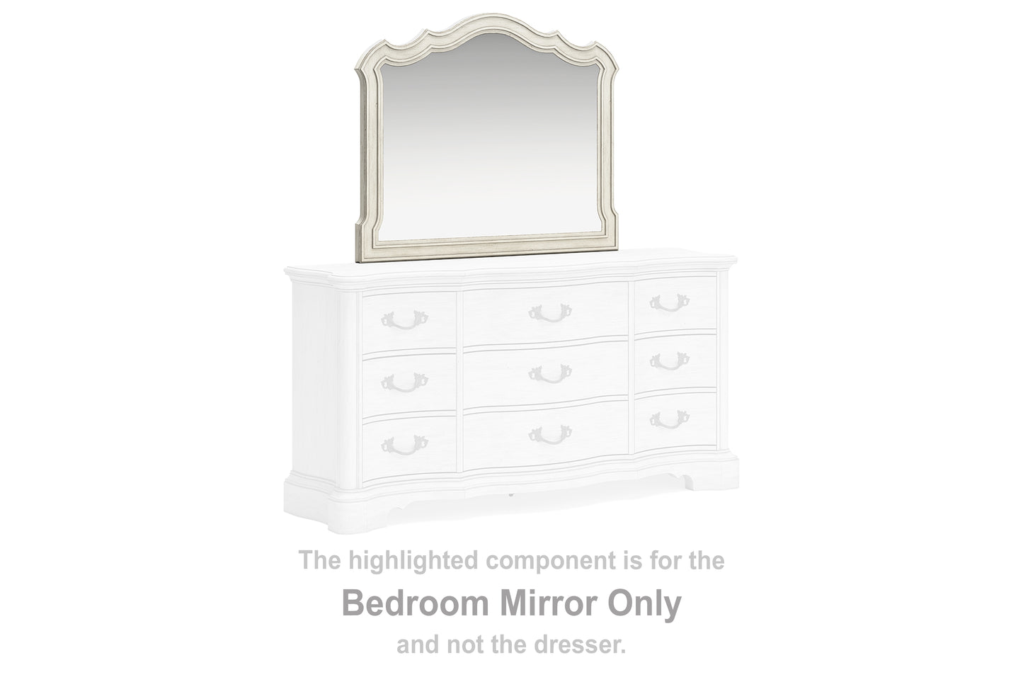 Cassel Furniture Outlet - Ashley Furniture - Arlendyne Bedroom - Bedroom Mirror / Antique White - B980-36