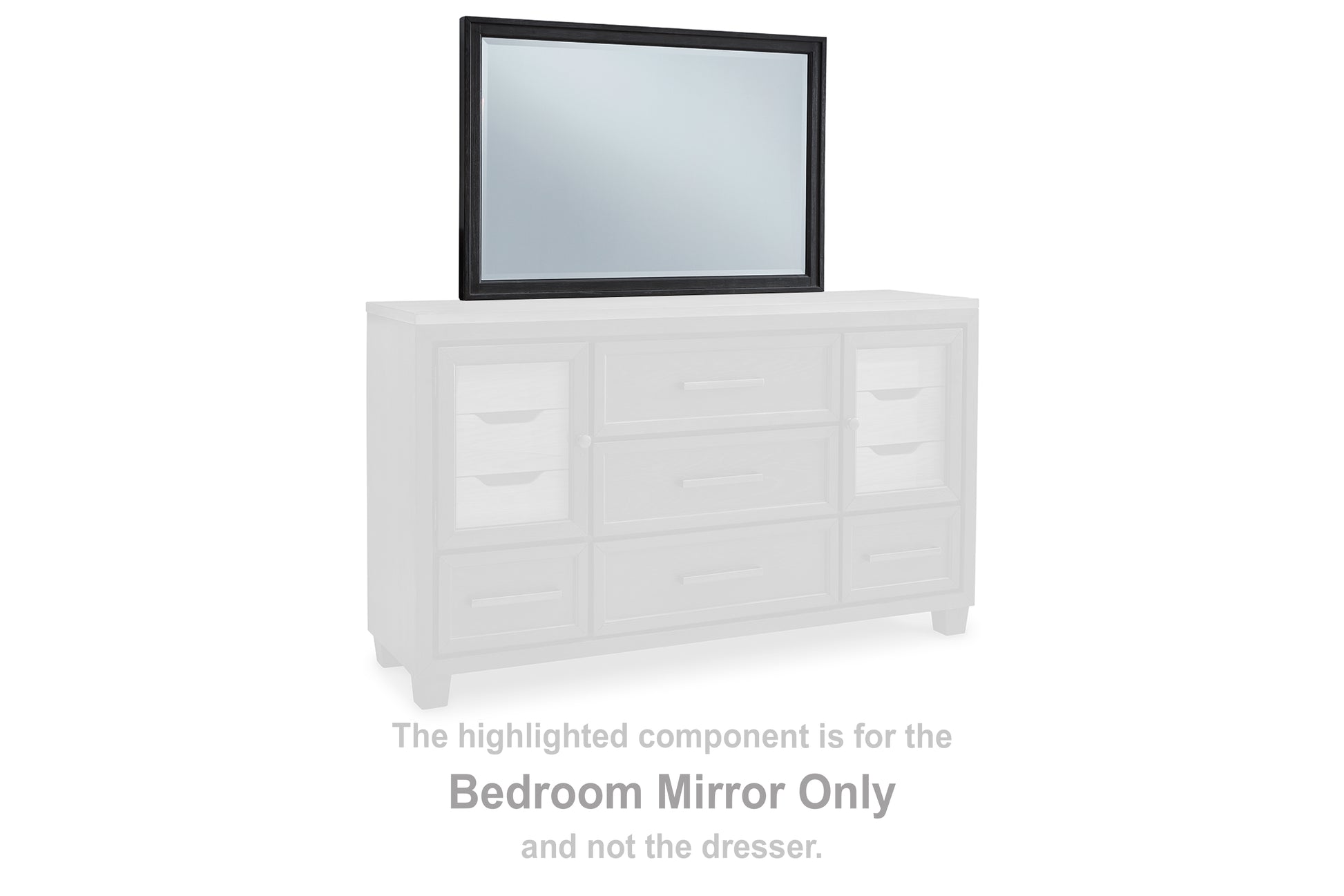 Cassel Furniture Outlet - Ashley Furniture - Foyland Bedroom - Bedroom Mirror / Black - B989-36