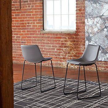 Cassel Furniture Outlet - Ashley Furniture - Centiar Dining Room - Counter Height Bar Stool (Set of 2) / Gray - D372-824X2