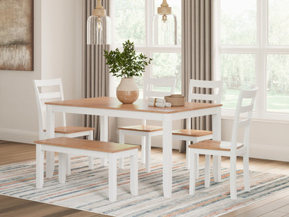 Cassel Furniture Outlet - Ashley Furniture - Gesthaven Dining Room - Dining Room Table Set (6/CN) / Natural/White - D398-325