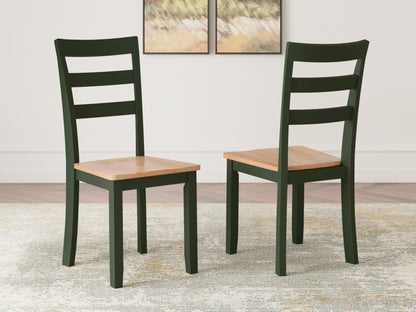 Cassel Furniture Outlet - Ashley Furniture - Gesthaven Dining Room - Dining Chair (Set of 2) / Natural/Green - D401-01X2
