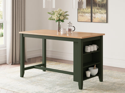 Cassel Furniture Outlet - Ashley Furniture - Gesthaven Dining Room - RECT Dining Room Counter Table / Natural/Green - D401-13