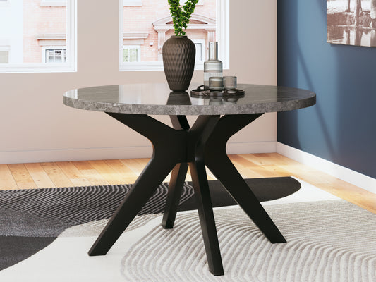 Cassel Furniture Outlet - Ashley Furniture - Glinari Dining Room - Dining Chair  (Set of 2) / Taupe/Black - D476-01X2