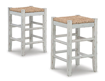 Cassel Furniture Outlet - Ashley Furniture - Mirimyn Dining Room - Counter Height Bar Stool (Set of 2) / White - D508-224X2