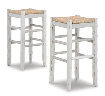Cassel Furniture Outlet - Ashley Furniture - Mirimyn Dining Room - Bar Height Bar Stool (Set of 2) / White - D508-230X2