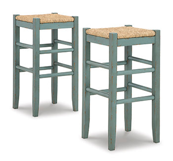 Cassel Furniture Outlet - Ashley Furniture - Mirimyn Dining Room - Bar Height Bar Stool (Set of 2) / Teal - D508-330X2